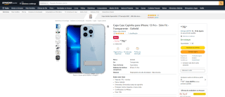 Case para iPhone 13 Pro, modelo Slim Fit da Gshield - R$ 76,47