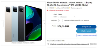 Xiaomi Pad 6 de 8GB/256GB con versión global por 299,20€