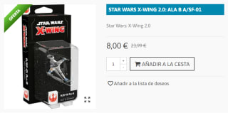 Star Wars: X-Wing 2.0 - ALA B A/SF-01 por 8€