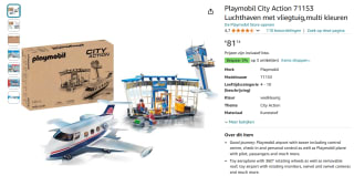 Playmobil City Action Luchthaven met vliegtuig (71153) voor €81,14 bij Amazon