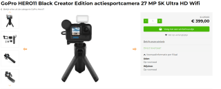 GoPro HERO11 Black Creator Edition actiesportcamera voor €399 bij Fotodevakman