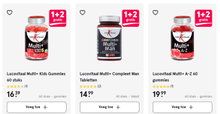 Lucovitaal vitamines 1+2 gratis bij Etos