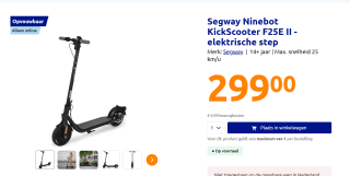 SEGWAY-NINEBOT KickScooter F25E II Elektrische step Zwart/Grijs voor €299 in de Action Webshop
