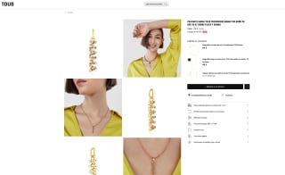 Colgante TOUS Crossword con baño de oro 18 kt sobre plata y gemas Mama por solo 49€