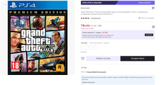 Juego PS4 Grand Theft Auto V: Premium Edition por 10.85€
