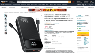 Batería Externa 25800mAh Power Bank por 12,99€
