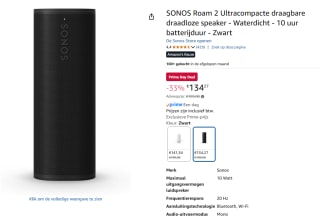 SONOS Roam 2 Ultracompacte draagbare draadloze speaker voor €124,27 dmv code met Amazon prime
