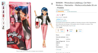 BANDAI Miraculous Ladybug y Cat Noir Muñeca por 9,42€