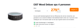 EXIT Wood Deluxe spa ø204x65cm zwembad voor €279 in de AH voordeelshop