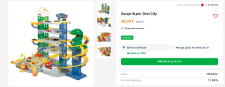 Garaje Super Dino City por 48.99€