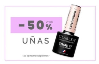 50% de Descuento en la Segunda Unidad Uñas.