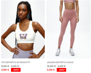 Ropa deportiva mujer por 2,99€ y 3,99€