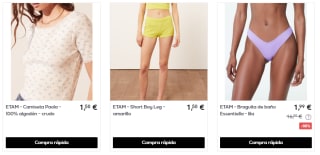 Ropa de la marca Etam desde solo 0,99€ grandes ofertas
