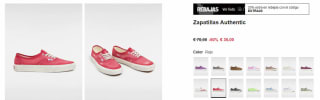 Hasta 50% + 20% Extra descuento + envío gratis en Vans calzado desde solo 16€
