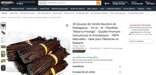 20 Gousses de Vanille Bourbon de Madagascar - 14 cm, M, Planifolia "Réserve Prestige" à 11,90€