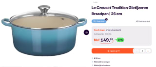 Le Creuset Tradition Gietijzeren Braadpan 26cm voor €149,95 bij IBood