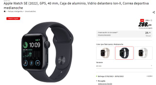 Apple Watch SE (2022) 40 mm por 269€
