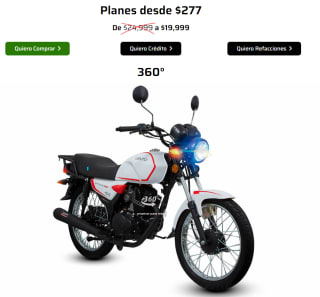 Motocicleta Vento Xpress 150 por $19,999