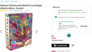 Pokémon TCG Sword & Shield 11: Lost Origin collector album + booster voor €5,99 bij Intertoys