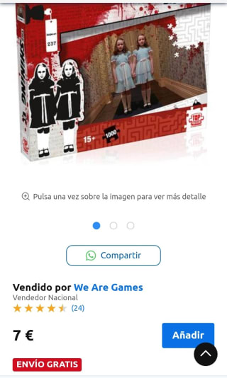 Puzzle El Resplandor (1000 Piezas) por 7€.