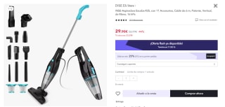 Aspiradora Escoba INSE R3S con Cable de 6 m y 11 Accesorios por 22.42€