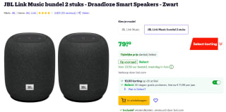JBL Link Music bundel 2 stuks - Draadloze Smart Speakers voor €79,99 bij Bol.com
