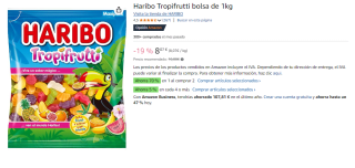 4 Bolsas de Haribo Tropifrutti bolsa de 1kg