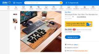 Mouse pad Roller Star Wars The Mandalorian por $6.000