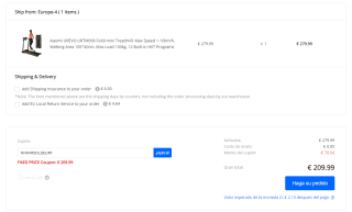 Xiaomi UREVO URTM006 Foldi mini cinta de correr, velocidad máxima 1-10 km/h por 209€