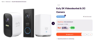 Eufycam 2C - 1 beveiligingscamera en Eufy by Anker Video Deurbel voor €188 bij Ibood