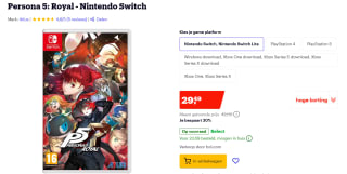 Persona 5 Royal voor €29,49 bij Bol.com