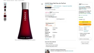 HUGO BOSS Deep Red Eau de Parfum por solo 29,89€