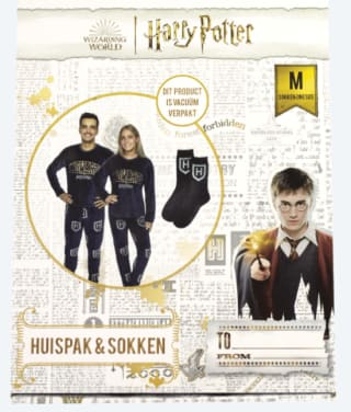 Harry Potter Giftbox met huispak en sokken voor €17,99 bij Aldi