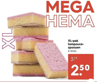 XL pak Tompouce schuursponsjes voor €2,50