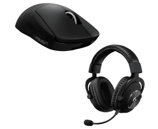 Auriculares gaming Logitech G Pro X + Ratón inalámbrico gaming Pro X Superlight Micrófono Hero 25K Lightspeed por solo 155€