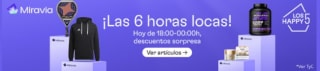 Descuentos hasta 70% + 15€ extra en tus compras en Miravia y esta tarde promo de horas locas