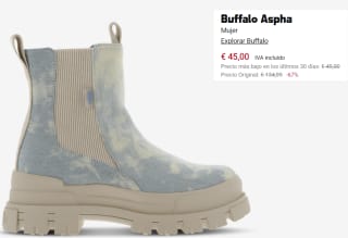2 Pares de Botas de Mujer Buffalo Aspha por 72€