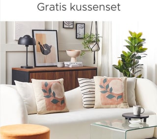 Gratis set kussens bij aankoop vanaf €200 bij Beliani