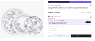 Vajilla 12 piezas opal azul Thelma Blue Arcopal por 8,27€