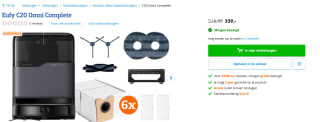 eufy Clean Omni C20 Robotstofzuiger met reinigingsstation voor €339 bij Coolblue