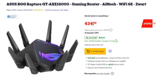 ASUS ROG Rapture GT-AXE16000 voor €434,90 bij Bol.com