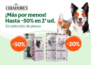 Hasta -50% de Descuento en la Segunda Unidad pienso Criadores.