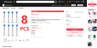 8 cabezales para cepillos Oral-B por 0,99€