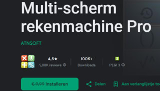 Multi-Scherm rekenmachine Pro voor Android gratis