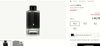 Montblanc Explorer Eau de Parfum Spray 200ml voor €59,70 bij Notino