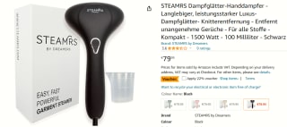 STEAMRS - Krachtige Luxe Kledingstomer voor €62,36 bij Amazon