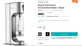Aqvia Exclusive bruiswatermaker voor €39,99 bij Eleonto