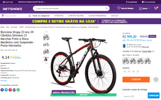 Bicicleta da Dropp Z3 com Aro 29 - R$ 999