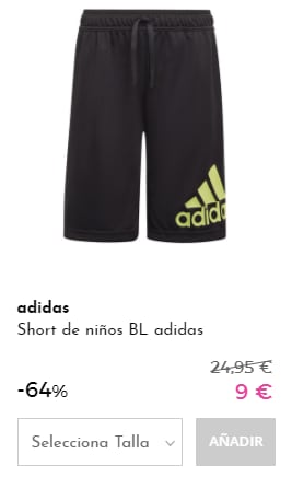 ADIDAS - Prendas hasta 10€ (dto hasta 66%)