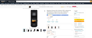 Cafeteira da Nespresso, modelo Essenza Mini C30 - 420,09